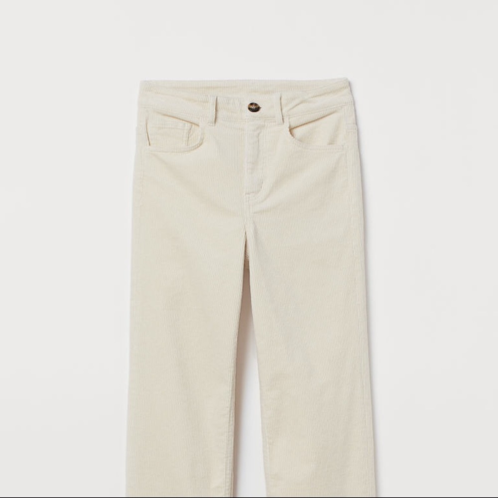 White/ cream cordory pants